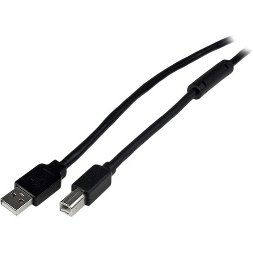 StarTech.com 65ft (20m) Active USB 2.0 A to B Cable, Long USB Cable, USB Printer Cable, 1x USB A (M), 1x USB B (M), Black 