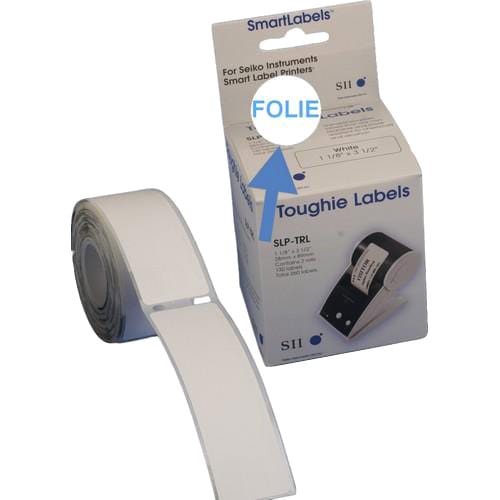 Seiko SLP-TRL Address Label - 28 mm Width x 89 mm Length - Rectangle - Direct Thermal - White - Tear Proof - 130 / Roll - 