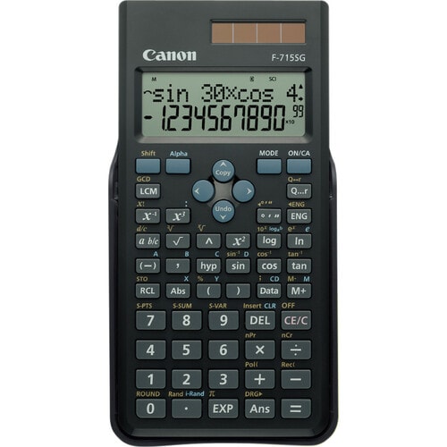 Canon F-715SG Scientific Calculator - 250 Functions - Large LCD, Dual Power, Slide-on Hard Case, Auto Power Source Switchi