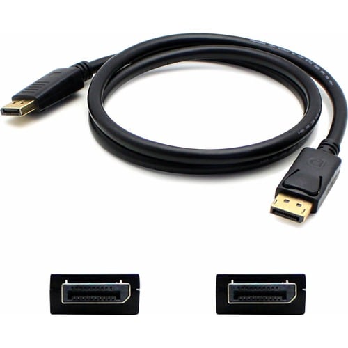 1ft DisplayPort 1.2 Male to DisplayPort 1.2 Male Black Cable For Resolution Up to 3840x2160 (4K UHD) - 100% compatible and