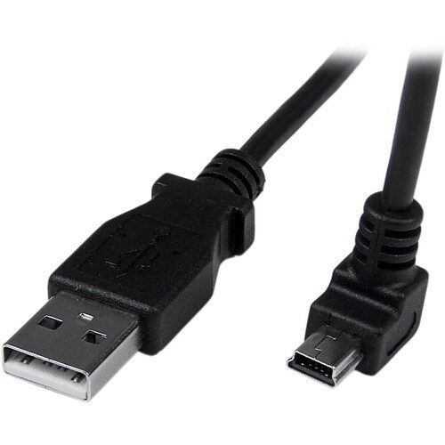 StarTech.com 2m Mini USB Cable - A to Down Angle Mini B - Cable for Digital Camera, Hard Drive, Cellular Phone, GPS Receiv