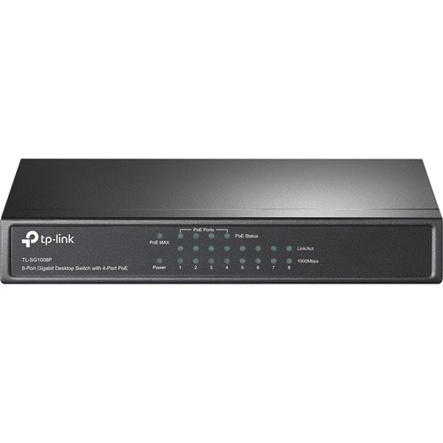 TP-Link TL-SG1008P 8 Ports Ethernet Switch - Gigabit Ethernet - 10/100/1000Base-T - 2 Layer Supported - Twisted Pair - Des