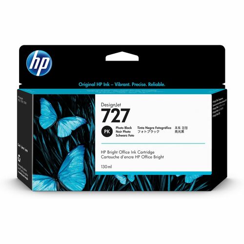 HP 727 (B3P23A) Original Standard Yield Inkjet Ink Cartridge - Single Pack - Photo Black - 1 Each - Inkjet - Standard Yiel