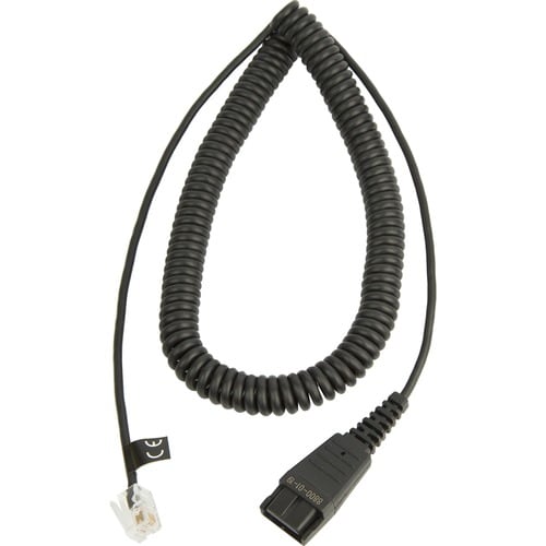 Jabra 8800-01-19 2 m Phone Cable - First End: Quick Disconnect - Second End: RJ-10 Phone - Black
