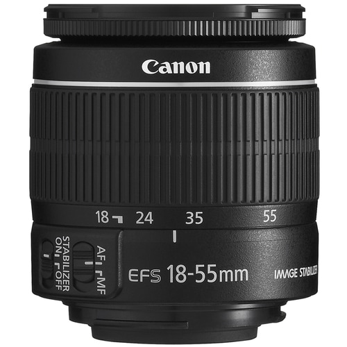 Canon - 18 mm to 55 mm - f/38 - f/5.6 - Zoom Lens for Canon EF/EF-S - 58 mm Attachment - 0.36x Magnification - 3.1x Optica