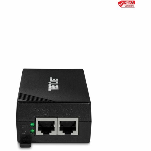 TRENDnet TPE-115GI PoE Injector - TAA Compliant - 110 V AC, 220 V AC Input - 1 x 10/100/1000Base-T Input Port(s) - 1 x 10/
