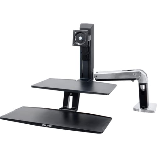 Ergotron WorkFit-A with Suspended Keyboard, Single HD - Up to 27" Screen Support - 25 lb Load Capacity - Flat Panel Displa
