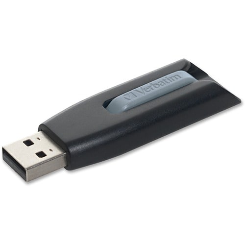 Microban Store 'n' Go V3 64 GB USB 3.2 (Gen 1) Type A Flash Drive - Grey - 80 MB/s Read Speed - 25 MB/s Write Speed - 2 Ye