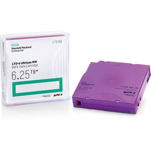 HPE Data Cartridge LTO-6 - WORM - Labeled - 1 Pack - 2.50 TB (Native) / 6.25 TB (Compressed) - 846 m Tape Length