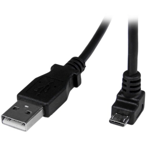 StarTech.com 2m Micro USB Cable - A to Down Angle Micro B - Cable for Smartphone, Digital Camera, Portable Hard Drive, Tab