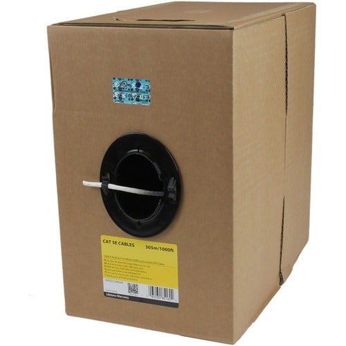 StarTech.com Bulk Cat 5e Ethernet Cable - 1000 ft. (304,8m) - Solid - CMR-Rated - White - TAA Compliant - 1000 ft. (304,8m