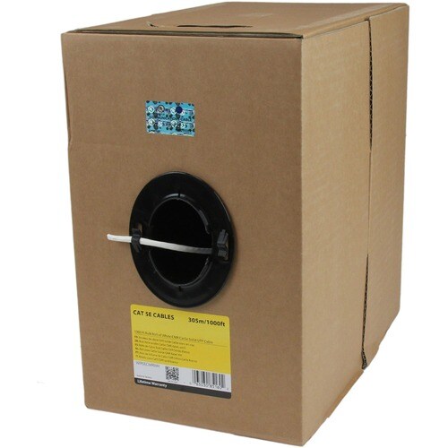 StarTech.com Bulk Cat 5e Ethernet Cable - 1000 ft. (304,8m) - Solid - CMR-Rated - White - TAA Compliant - 1000 ft. (304,8m