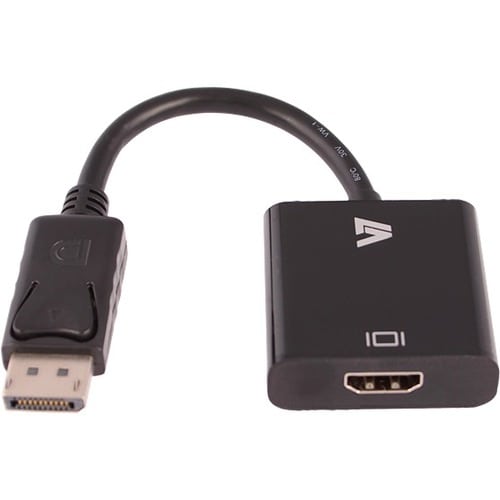 V7 Displayport/HDMI Audio/Video Cable - 3.9" DisplayPort/HDMI A/V Cable for Audio/Video Device, PC, Projector, Monitor, TV