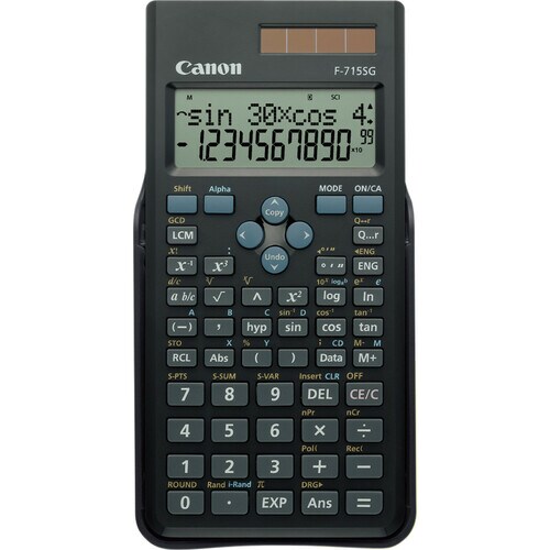 Canon F-715SG Wissenschaftlicher Rechner - 250 Funktionen - Large LCD, Doppelte Stromversorgung, Hartgehäuse zum Aufschieb