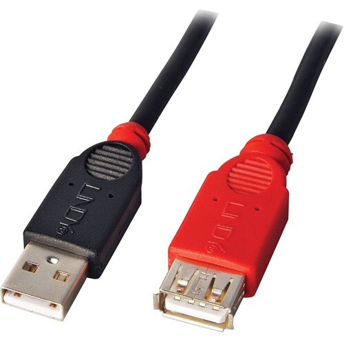 LINDY Slimline 5 m USB Datentransferkabel für PC, MAC - Zweiter Anschluss: 1 x 4-pin USB 2.0 Type A - Female - Verlängerun