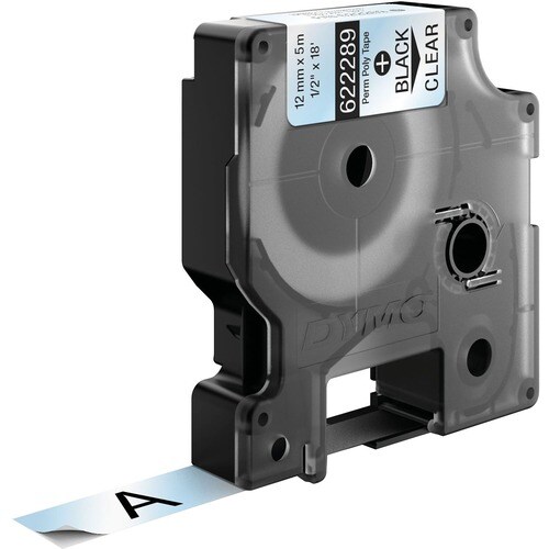 Dymo Multipurpose Label - 12.70 mm Width x 5.49 m Length - Permanent Adhesive - Rectangle - Thermal Transfer - Clear - Pol