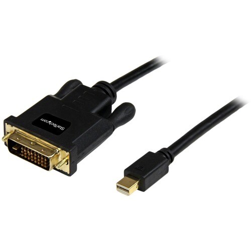 StarTech.com 10ft Mini DisplayPort to DVI Cable, Mini DP to DVI-D Adapter/Converter Cable, 1080p Video, mDP 1.2 to DVI Mon