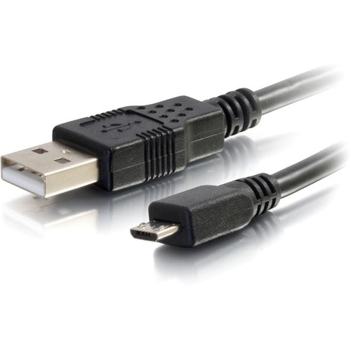 C2G 1ft USB Cable - USB Cable - USB A to USB Micro B - M/M - HDMI/USB for Audio/Video Device, HDTV, Projector - 6" - 1 x T