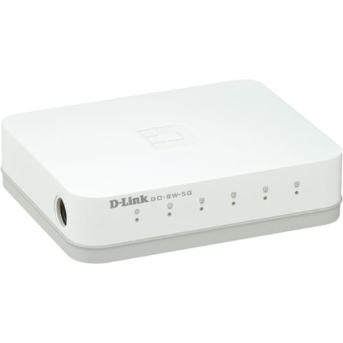 Commutateur Ethernet D-Link GO-SW-5G 5 Ports - Gigabit Ethernet - 10/100/1000Base-T - 2 Couche supportée - Paire torsadée 