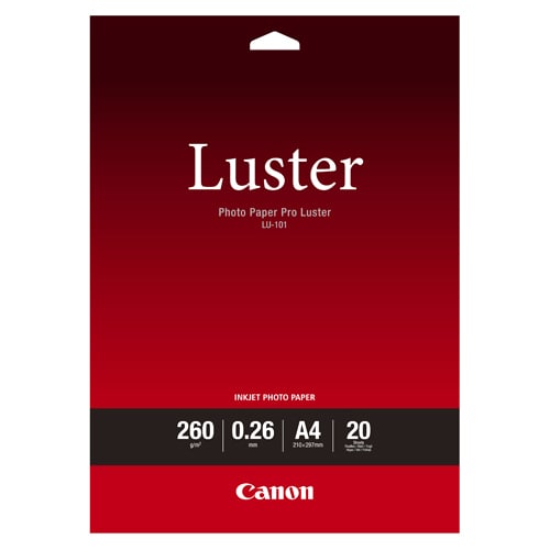 Canon LU-101 Jato de tinta Papel fotográfico - Branco - A3 - 297 mm x 420 mm - 260 g/m² Grammage - 20 Planilha
