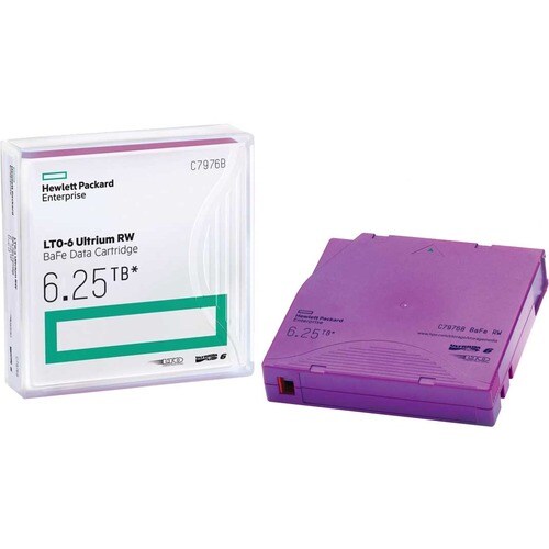 HPE Data Cartridge LTO-6 - 20 Pack - 2.50 TB (Native) / 6.25 TB (Compressed) - 846 m Tape Length