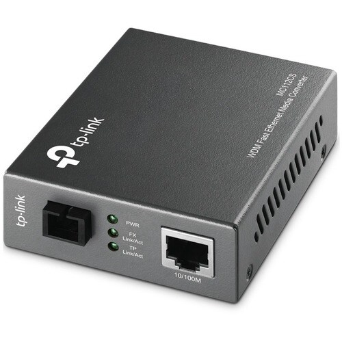 TP-Link MC112CS Transceiver/Medienkonverter - 2 Anschluss(e) - 1 x Netzwerk (RJ-45) - 1 x SC - Twisted Pair, Glasfaserleit