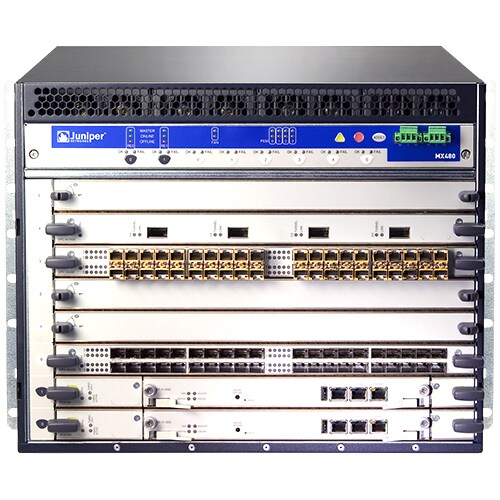 Juniper MX480 Router Chassis - 8 - Rack-mountable - 1 Year