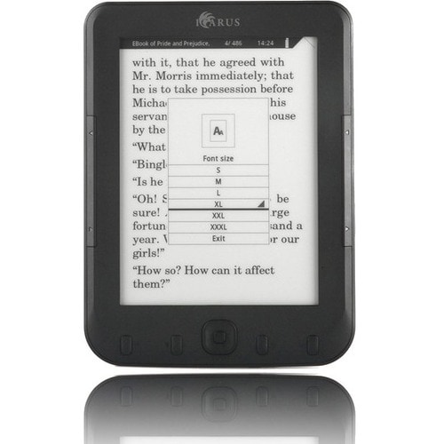 Icarus essence Digital Text Reader - Black - microSD - 4 GB Flash - 15.2 cm (6") Display - 800 x 600 - USB 2.0