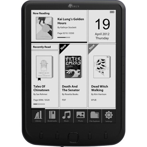 Icarus Digital Text Reader - Black, Red - microSD - 4 GB Flash - 20.3 cm (8") Display - 1024 x 768 - Wireless LAN - USB 2.0