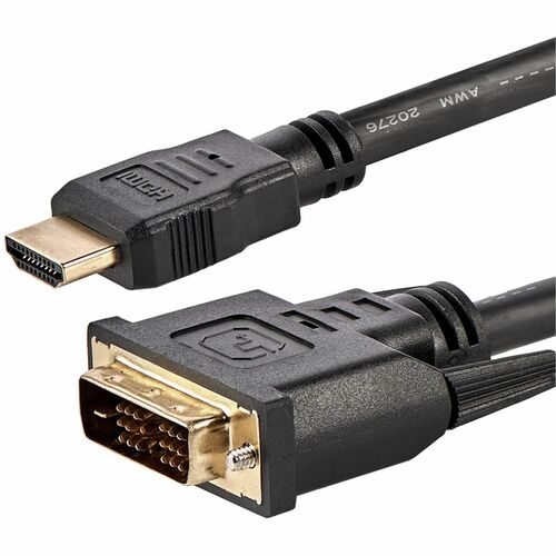 StarTech.com Câble HDMI® vers DVI-D de 1,8m - Mâle / Mâle - Noir. Longueur de câble: 1,8 m, Connecteur 1: HDMI, Connecteur