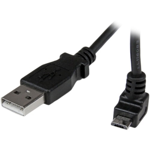 StarTech.com 1m Micro USB Cable Cord - A to Up Angle Micro B - Up Angled Micro USB Cable - 1x USB A (M), 1x USB Micro B (M