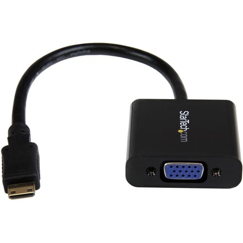 StarTech.com Mini HDMIÂ® to VGA Adapter Converter for Digital Still Camera / Video Camera - 1920x1080 - Mini HDMI Male to 