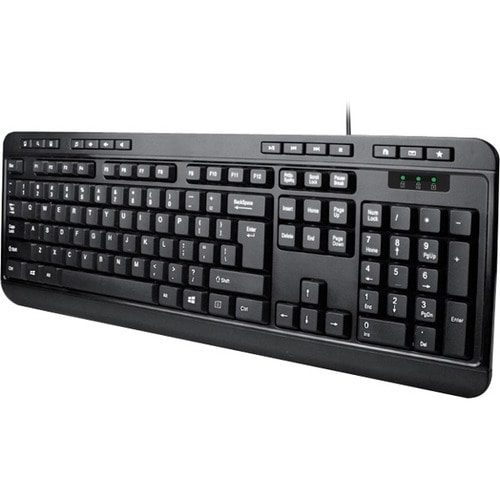 Adesso AKB-132 Multimedia Desktop Keyboard - Cable Connectivity - PS/2 Interface - 104 Key(s) - Media Player, Volume Down,