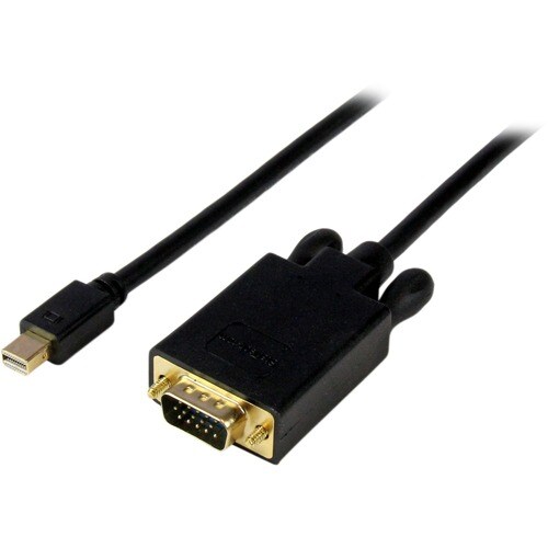 StarTech.com 10 ft Mini DisplayPort™ to VGA Adapter Converter Cable - mDP to VGA 1920x1200 - Black - First End: 1 x 20-pin
