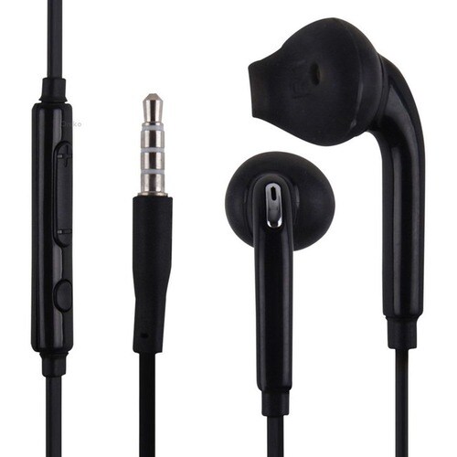 4XEM Earbud Earphones For Samsung Galaxy/Tab (Black) - Stereo - Mini-phone (3.5mm) - Wired - Earbud - Binaural - In-ear - 