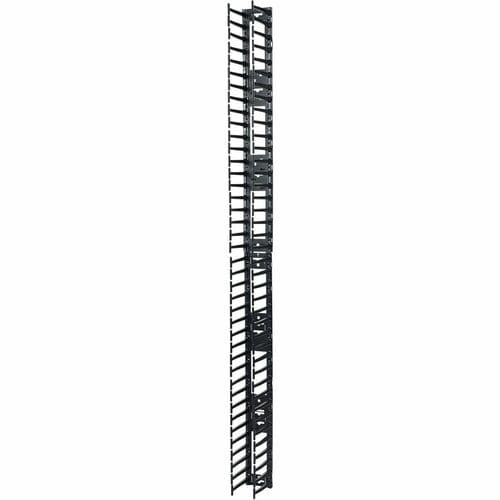 APC by Schneider Electric AR7580A Cable Organizer - Black - 2 Each Pack - TAA Compliant - Cable Pass-through - 42U Rack He