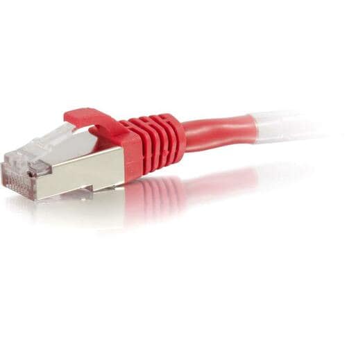 C2G 3ft Cat6 Ethernet Cable - Snagless Shielded (STP) - Red - 3 ft Category 6 Network Cable for Network Device - First End