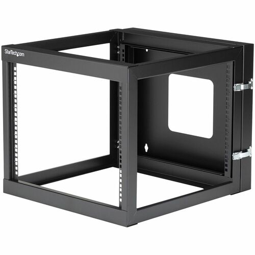 StarTech.com 8U 22in Depth Hinged Open Frame Wallmount Server Rack - Cold-rolled Steel (CRS) - 63.37 kg Maximum Weight Cap
