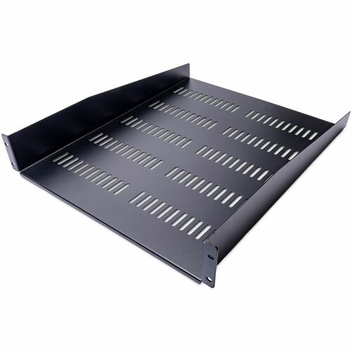 StarTech.com 2U 22in Vented Rack Mount Shelf â€" Fixed Server Rack Cabinet Shelf - 50lbs / 22kg - Steel, SPCC - 22.68 kg S
