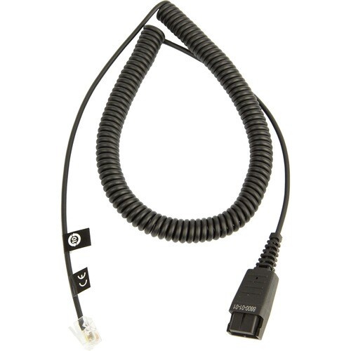 QD auf RJ10, spiral, 0,5 - 2 Meter, Regel-Belegung
