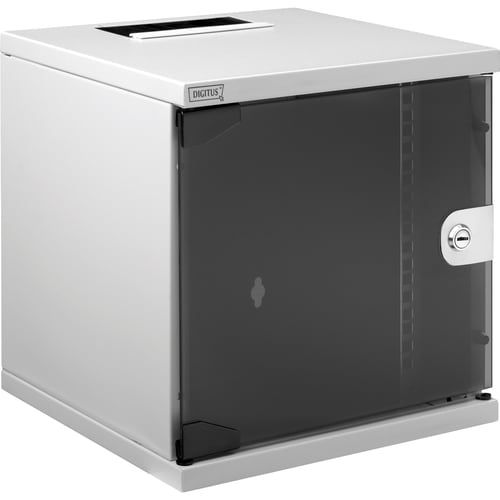 Digitus Compact 6U Wandmontierbar Rackschrank - Grau - Stahl, Glas - 30 kg Maximale Gewichtskapazität