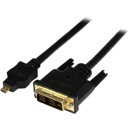 StarTech.com 6ft (2m) Micro HDMI to DVI Cable, Micro HDMI to DVI Adapter Cable, Micro HDMI Type-D to DVI-D Monitor/Display
