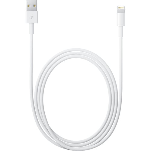 Câble pour transfert de données Apple - 2 m Lightning/USB - pour iPad, iPhone, iPod, Téléphone portable - Blanc