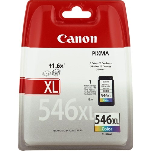 Cartucho de tinta Canon CL-546XL Tinta - Cián, Magenta, Amarillo - Original - 1 Solamente - Tinta - 1 Solamente