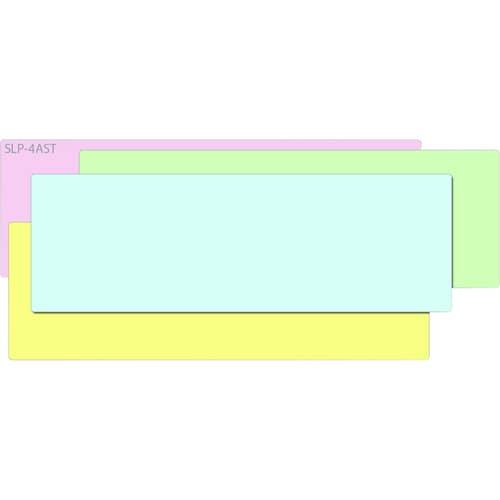 Seiko SLP-4AST Address Label - 28 mm Width x 89 mm Length - Permanent Adhesive - Rectangle - Direct Thermal - Blue, Green,