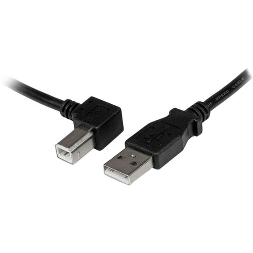 StarTech.com Câble USB 2.0 A vers USB B Coudé à Gauche Mâle / Mâle pour imprimante - 3 m - Noir. Longueur de câble: 3 m, C