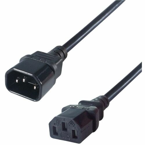 ConnektGear Power Extension Cord - 5 m - IEC 60320 C14 / IEC 60320 C13 - 1.0mm² Gauge - 10 A - Black - 1 Pcs