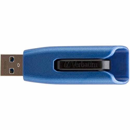 Verbatim 128GB Store 'n' Go V3 Max USB 3.0 Flash Drive - Blue - 128 GB - USB 3.0 - 175 MB/s Read Speed - 80 MB/s Write Spe