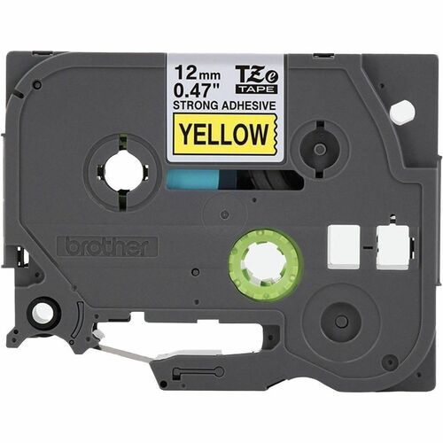 P-touch TZES631 Label Tape - 12.70 mm Width - Black, Yellow - Polyethylene - Laminated - Temperature Resistant, Abrasion R