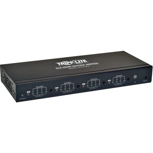 Eaton Tripp Lite Series 4x4 HDMI Matrix Switch with Remote Control - 1080p @ 60 Hz (HDMI 4xF/4xF), TAA - 1920x1080 at 60Hz